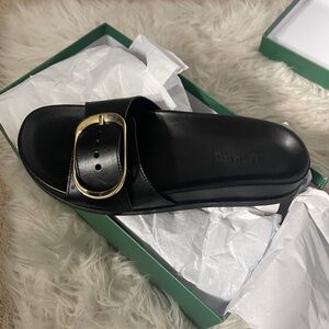 J. Crew Colbie Black Sandals with Buckle